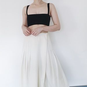Vintage Charlotte Ford II Wrap Pleated Midi Skirt